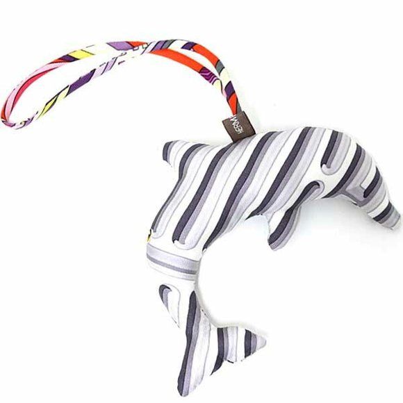 Hermes Petit H Charm Dolphin Silk Grey Multicolor